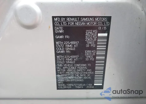 2015 Nissan Rogue S из США, поврежденный, VIN KNMAT2MV3FP534865